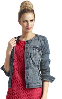 women's tall denim jacket