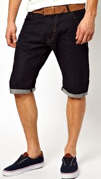 men's long denim shorts