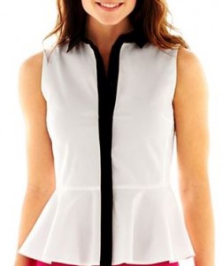 button up tall peplum blouse