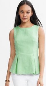 green tall peplum blouse