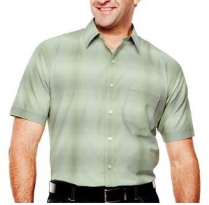 men's tall green button up shirt