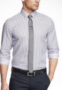 modern fit men's tall striped shirt