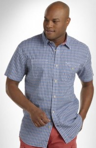 nautical plaid big and tall shirt