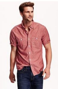colored tall chambray shirt