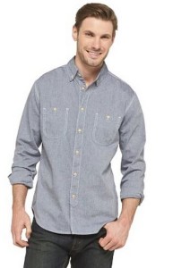 men's tall chambray shirt