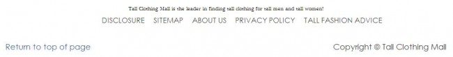 footer menu