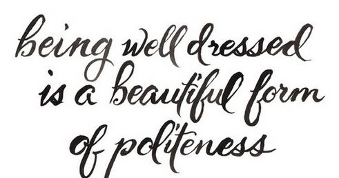 being well dressed