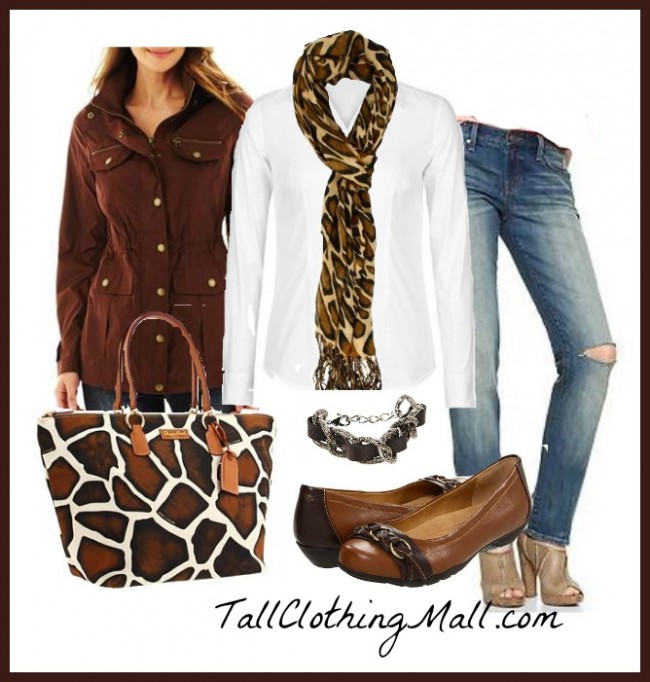 giraffe prints accessories and women's tall outfit