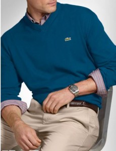 lacoste big and tall v-neck sweater