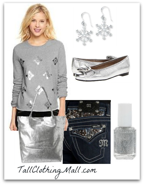  snowflake tall sweatshirt