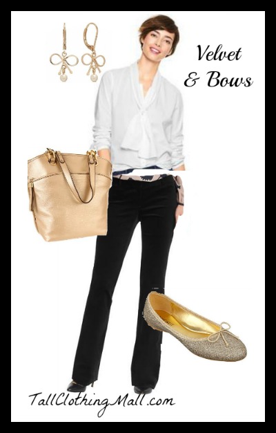 velvet and bows tall holiday outfit