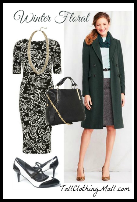 winter floral tall dress