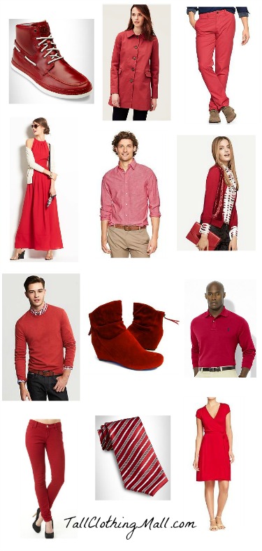 red tall clothint for Valentine's Day