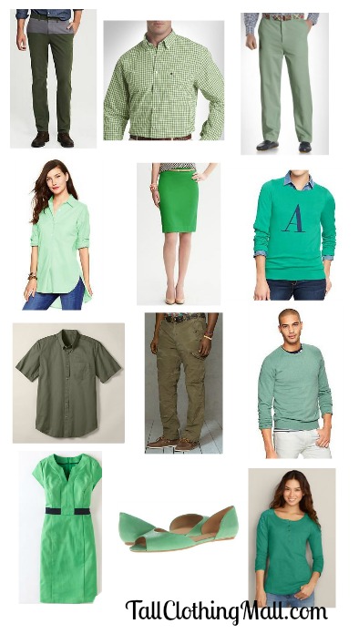 st patrck's day tall green clothes