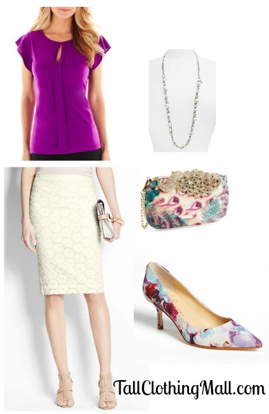 women's tall outfit with skirt