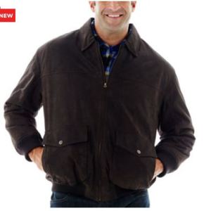 big and tall leather bomber on sale