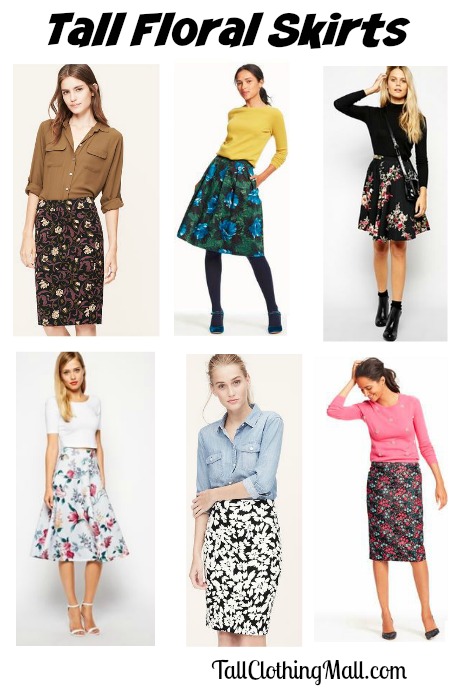 tall floral skirts for fall
