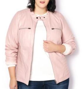 plus size faux leather jacket