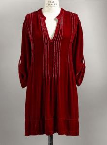 long velvet tunic