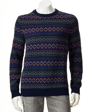 mens tall fair isle sweater