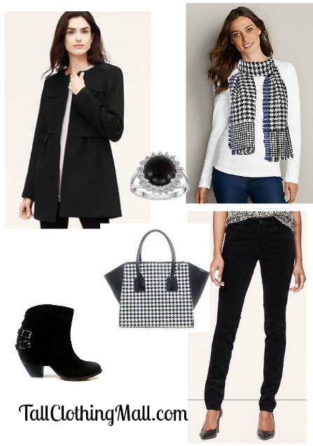 tall houndstooth outfit