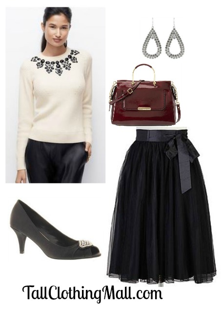 tulle holiday skirt and outfit