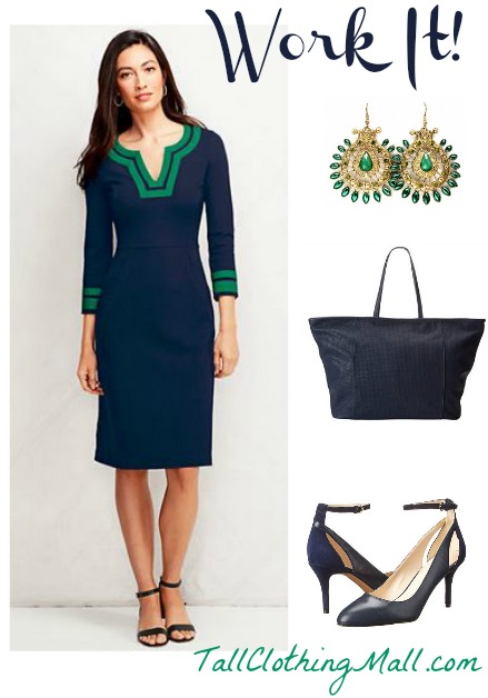 navy tall dress