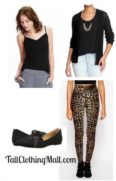 tall leopard print leggings and outfit