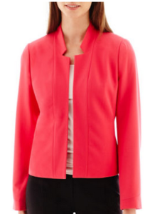 womens tall collarless jacket