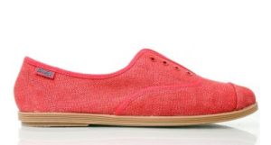 bright red sneakers