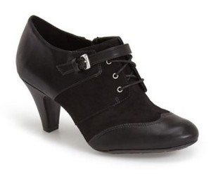 black booties with a heel