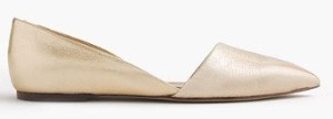 gold pointy toe flats