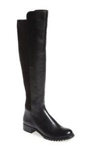 womens stretch back black boots