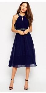 embellished halter dress