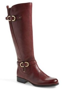 burgundy tall boots