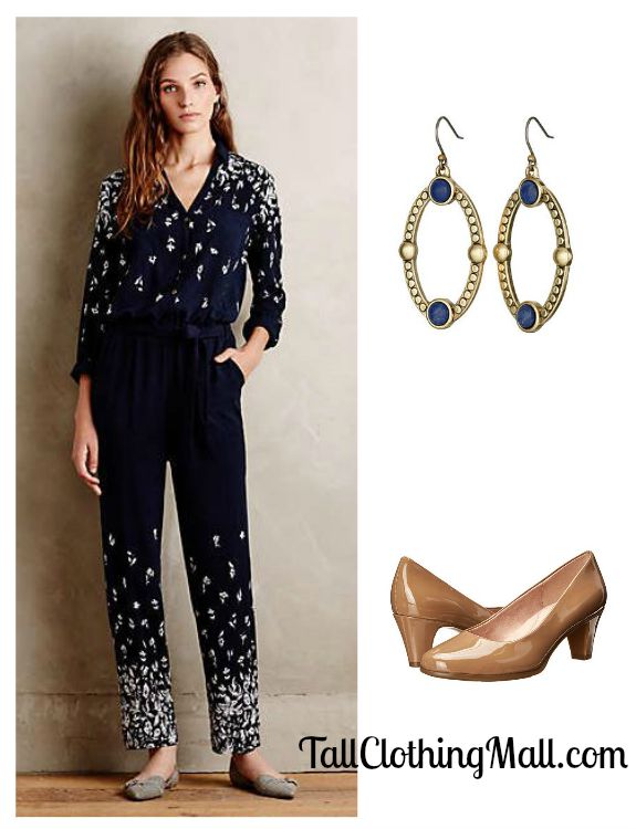 navy tall jumpsuit 36" inseam