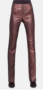 metallic tuxedo pants