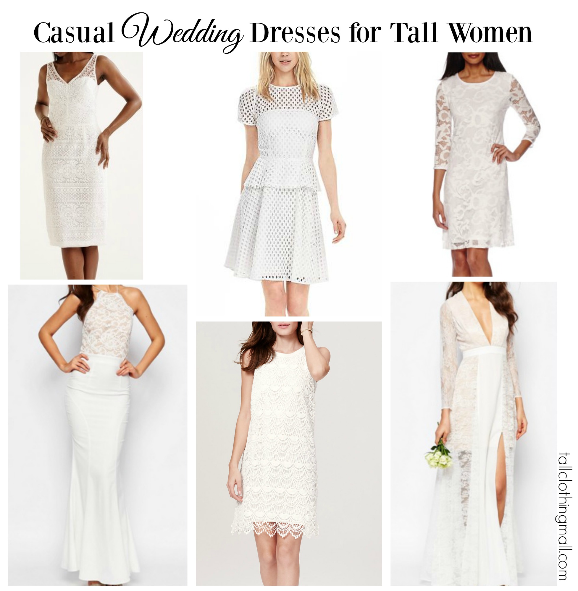 Casual Wedding Dresses for Tall Women Tall Clothing Mall