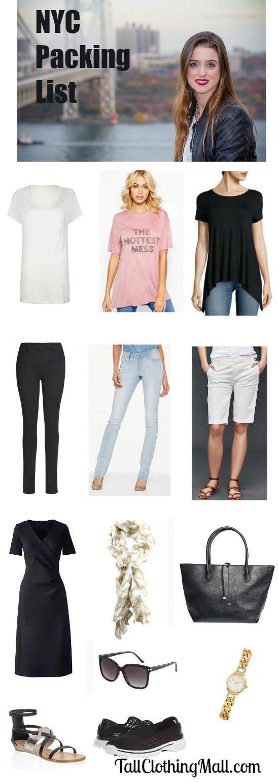 new york city packing list tall women
