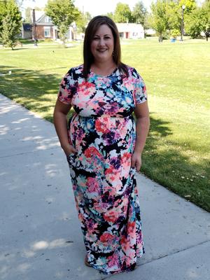 floral tall and plus size maxi dress