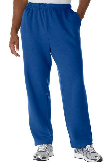mens big and tall open bottom workout pants - Tall Clothing Mall