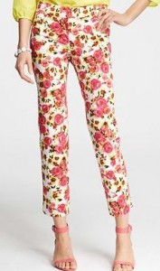 retro floral ankle pants