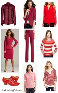 women's red tall clothing