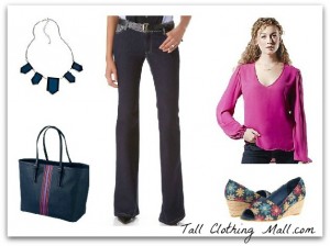 women's tall outfit with 38" inseam jeans