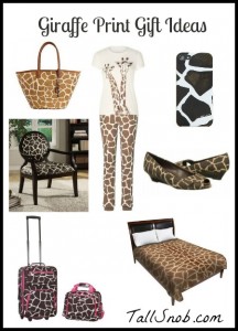 giraffe print gift ideas