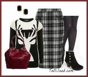 tall deer sweater and outfit