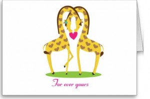 giraffe greeting cards