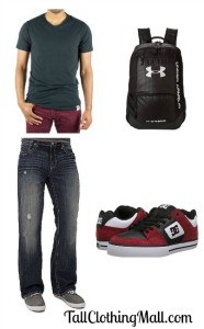 back to school outfit for tall guys