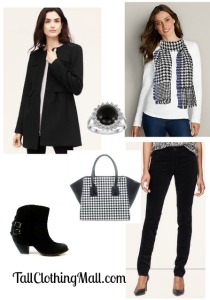 tall houndstooth outfit