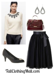 tulle holiday skirt and outfit